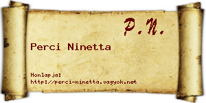 Perci Ninetta névjegykártya